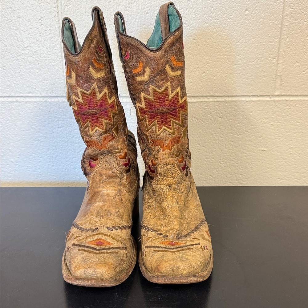 Rustic Embroidered Western Boots